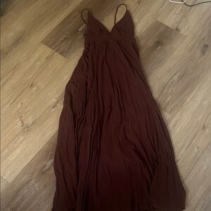 Free People Deep Brown Maxi Dress